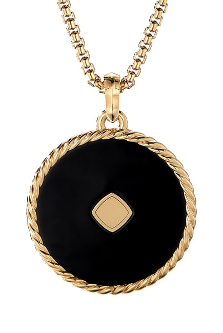 Elements Statement Pendant, 18k Gold with Black Onyx & Diamonds